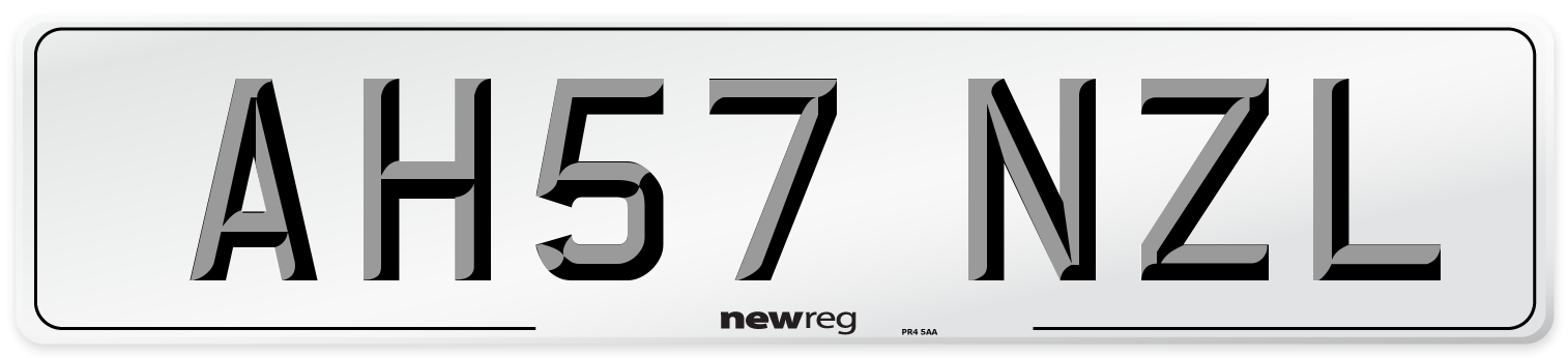 AH57 NZL Number Plate from New Reg